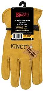 GLOVES DRIVER COWHIDE LTHR L  