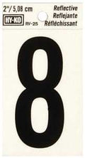 NUMBER HOUSE 8 2IN REFL BLK   