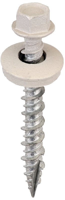 Acorn SW-MW15LG250 Screw, Light Gray, High-Low, Twin Lead Thread, Hex Drive, Type 17 Point, 250/BAG