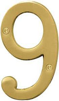 NUMBER HOUSE 9 SB 4IN BRSH BR 