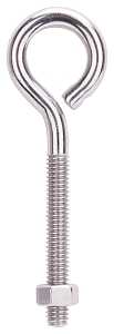 EYE BOLT W/NUT 5/16X4IN SS    