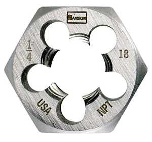 DIE HEXAGON 1/2IN-14NPT STEEL 