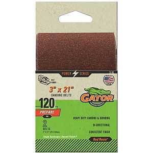 3X21 120GRIT ALUM OX BELT 2PK 