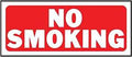 SIGN NO SMOKING 6X14IN PLASTIC