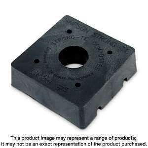 POST BASE STANDOFF BLACK 4X4IN