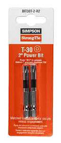 POWER BIT DRIVER T30 6L 2IN   
