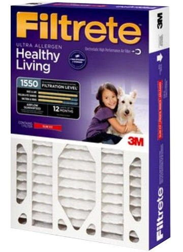 Filtrete NDP01-5IN-2 Air Filter, Electrostatic, 5 in Thick, 25 in L, 16 in W, 12 MERV, 1550 MPR