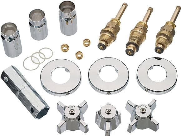 Danco 39621 Remodeling Trim Kit, Brass, Chrome-Plated, 11 -Piece, For: Sterling Tub and Shower Faucets