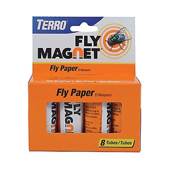 Terro Fly Magnet T518 Fly Paper Trap, Solid, 8, Pack