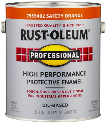Professional 7555402 Enamel Paint, Oil Base, Gloss Sheen, Safety Orange, 1 gal, Can, 230 to 390 sq-ft/gal Coverage Area