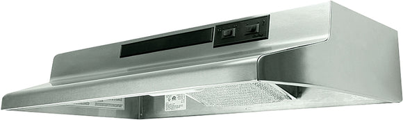 Air King AV1368 Range Hood, 180 cfm, 2 Fan, 36 in W, 12 in D, 6 in H, Steel