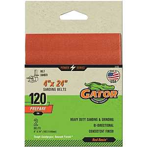 4X24 120GRIT ALUM OX BELT 2PK 