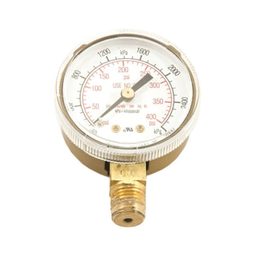 Forney 87728 Regulator Gauge, 0 to 400 psi Pressure, 1/4 in Connection, NPT