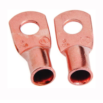 Forney 60091 Series Cable Lug, For: #6 Cable, 1/4 in Stud, #6 Wire, Copper