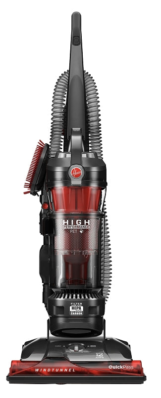 Hoover UH72630 Pet Upright Vacuum Cleaner, HEPA Filter, 1440 W, 120 V, 40 ft L Cord, Black