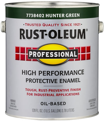 Professional 7738402 Enamel Paint, Oil Base, Gloss Sheen, Hunter Green, 1 gal, Can, 230 to 390 sq-ft/gal Coverage Area