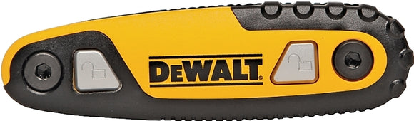 DEWALT DWHT70262M Hex Key Set, Includes: 3/32, 7/64, 1/8, 9/64, 5/32, 3/16, 7/32 and 1/4 in Tips, 8-Piece, Steel