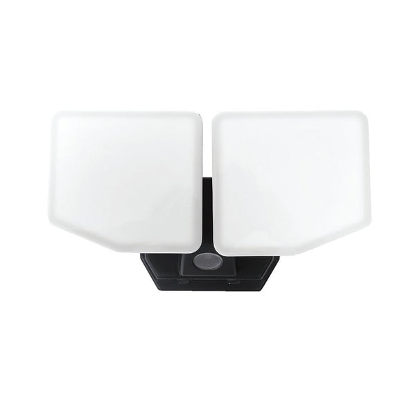 BELL LINK CL-SLD3000AC-2HCC-BLK 2-Head Dusk to Dawn Flood Light, 120 V, 24 W, LED Lamp, Daylight/Warm White, 3000 Lumens