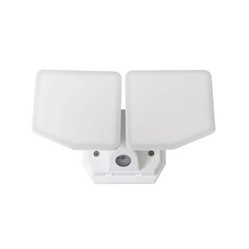 BELL LINK CL-SLD3000AC-2HCC-WHT 2-Head Dusk to Dawn Flood Light, 120 V, 24 W, LED Lamp, Daylight/Warm White, 3000 Lumens