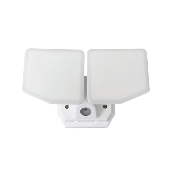 BELL LINK CL-SLD3000AC-2HCC-WHT 2-Head Dusk to Dawn Flood Light, 120 V, 24 W, LED Lamp, Daylight/Warm White, 3000 Lumens