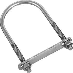 BOLT U SS W/NUT 5/16X2.5X5IN  