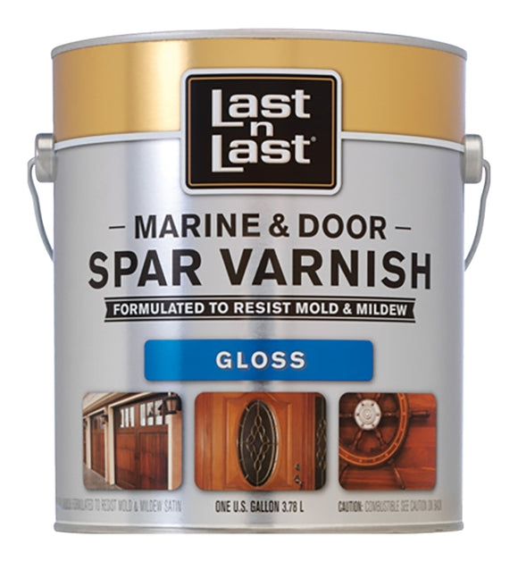Last n Last 50701 Spar Varnish, Gloss, Amber, Liquid, 1 gal