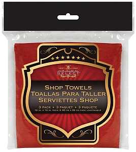 SHOP TOWELS RED WOVEN 3PK     