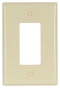 WALL PLATE 1GANG DECR STD IVRY