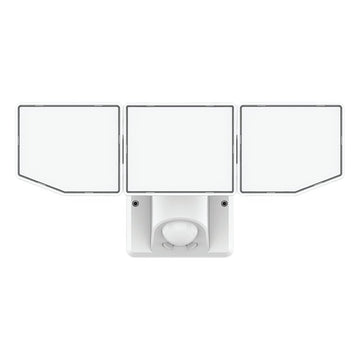 BELL LINK CL-SLM4KACW-3H 3-Head Security Light, 120 V, 35 W, LED Lamp, Daylight/Warm White, 4000 Lumens, White Fixture