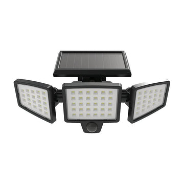BELL LINK CL-SML3 3-Head Flood Light with Solar Panel, 3.7 V, 8 W, LED Lamp, Daylight, 1000 Lumens, 6500 K Color Temp