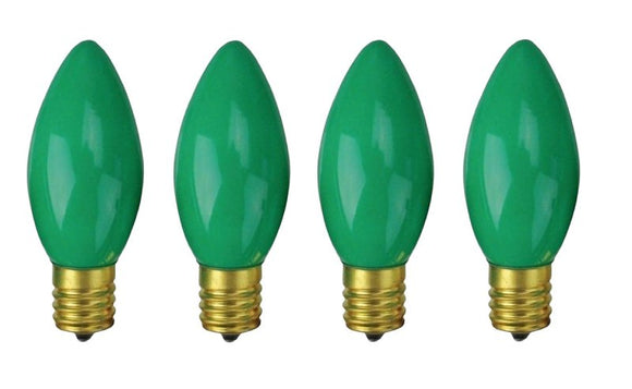 Santas Forest 27985 Filament Bulb, C9 Lamp Base, Green
