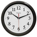 CLOCK WALL RND PLSTC BLK 10IN 