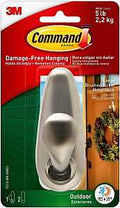 METAL HOOK BRSHD NICKEL LARGE 