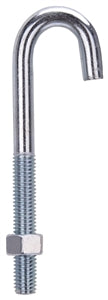 BOLT J-HOOK 1/2X6IN ZINC      