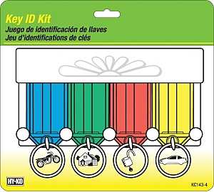 EASY OPEN KEYTAG/ID KIT 4PK   