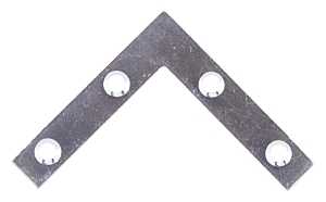 BRACE CORNER FLT STL 2X3/8 ZNC