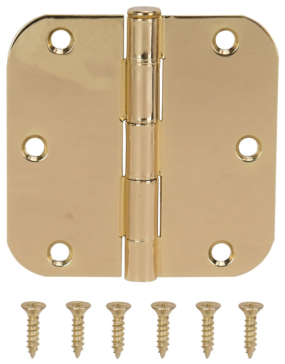 ProSource 20347BBX Door Hinge, 3-1/2 in H Door Leaf, 3-1/2 in W Door Leaf, 2.2 mm Thick Door Leaf, 3-1/2 x 3-1/2 in