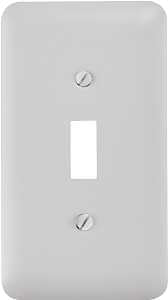 WALL PLATE 1GANG TGL STEEL WHT