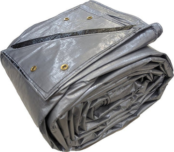 Dize Weathermaster HD3348 Hay Bale Cover, 33 ft L, 48 ft W, Polyethylene, Black/Silver