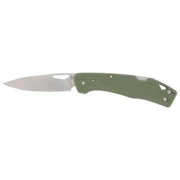 Gerber 1074519 Folding Knife, Stainless Steel Blade, Removable Clip Handle, Lichen Green Handle