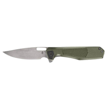 Gerber 1067523 Folding Knife, 3.13 in L Blade, Steel Blade, Ergonomic, Textured Grip Handle, Sage Green Handle