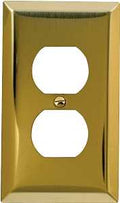 WALL PLATE 1G RECPT STL BRTBRS