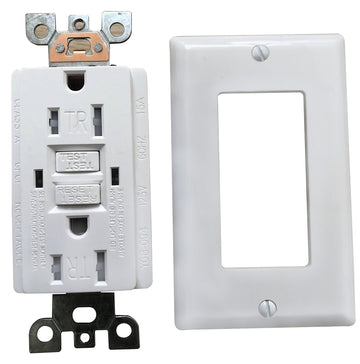 Genmax TR15WST GFCI Tamper Resistant Self-Test Receptacle, 15 A, White