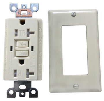Genmax TR20VST GFCI Tamper Resistant Self-Test Receptacle, 20 A, Ivory