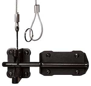 LATCH GATE HVYD GALV STEEL BLK