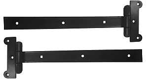 HINGE STRAP GATE STL BLK 12IN 