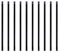 BALUSTER RECT STEEL BLK 32X1IN
