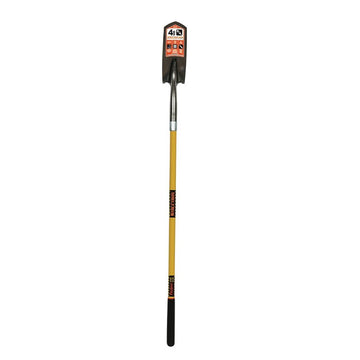 Structron S700 SpringFlex 89184 Trenching Shovel, 4 in W Blade, 14 ga Gauge, Steel Blade, Fiberglass Handle, Long Handle