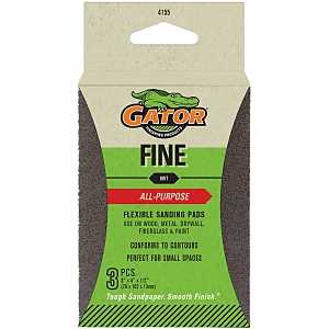 SANDING SPONGE 3X4X1/2IN FINE 