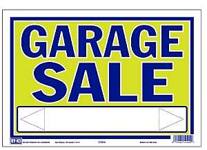 SIGN PLST GARAGE SALE 9INX13IN